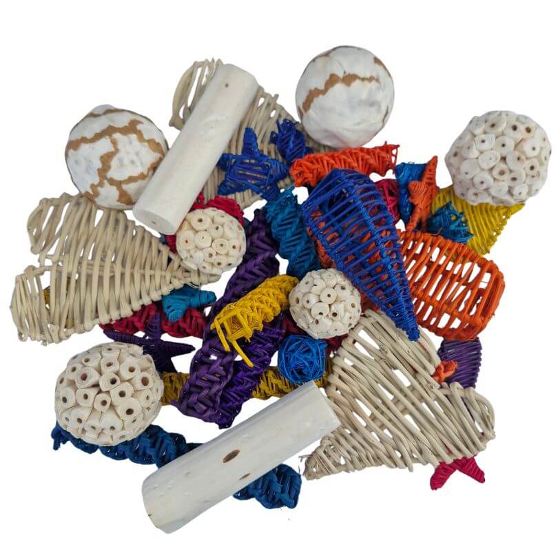 Bulk Wicker and Sola Foot Toys 38pk