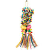 Beak Joy Woven Wonders Shredder Balls, colourful hanging palm leaf and abaca bird shredding toy