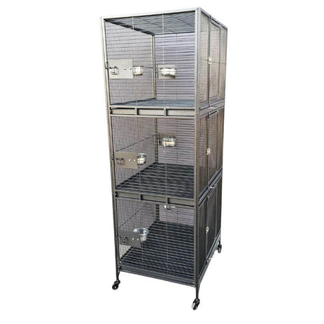 Triple Large Bird Flight Cage