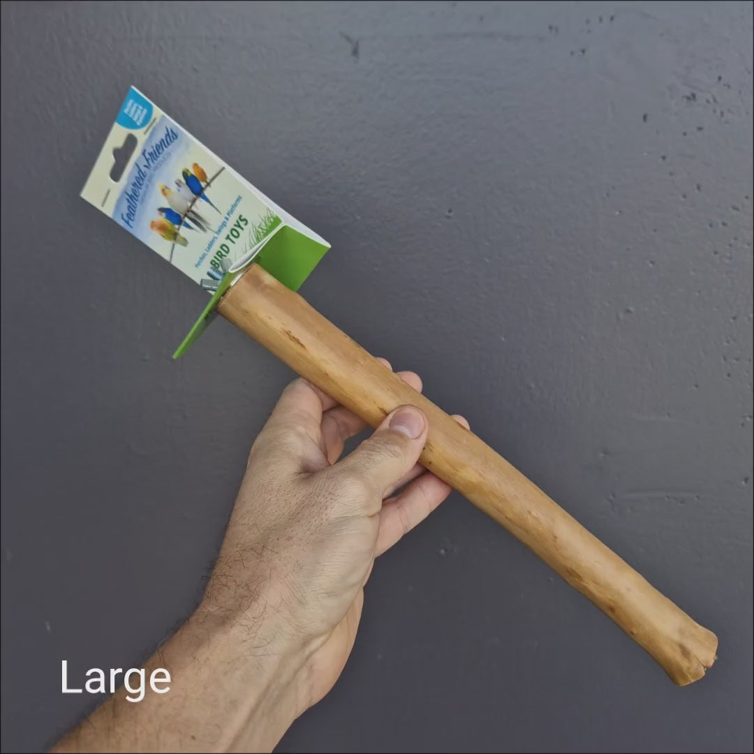 Feathered Friends Natural Bird Perch, natural wood perch for budgies to Amazons