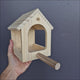 Cubby House Platform Perch – natural wood platform perch for small birds