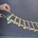Ninos Natural Java Bamboo Ladder – natural Java wood and bamboo hanging ladder for medium parrots to climb and balance on