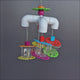 Four Way Foraging Cups – foraging toy for large parrots