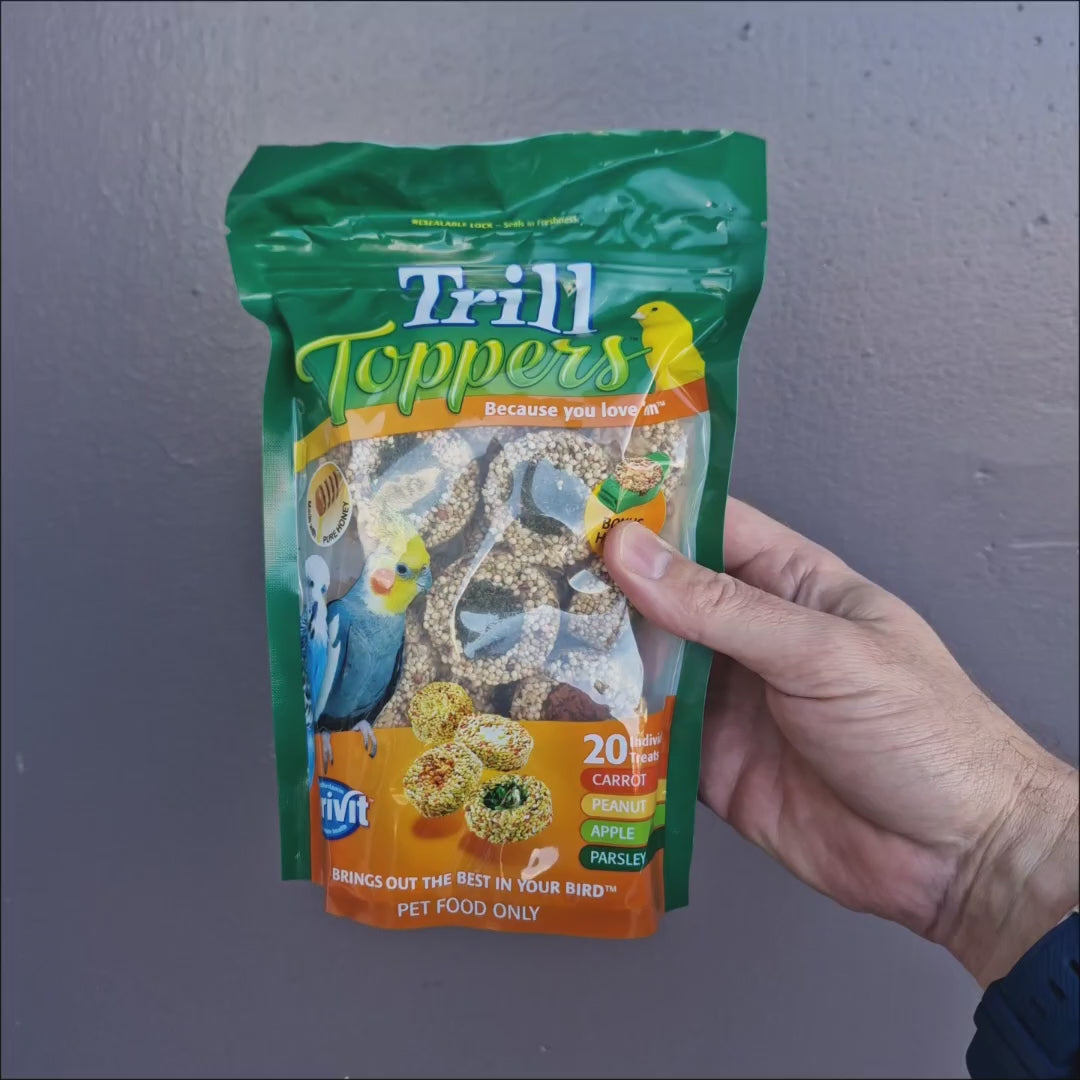 Trill Toppers Treats 20pk – seed treat for birds of all sizes