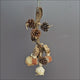 Pinecone Harvest Dangle, natural pinecone, corn cob, mahogany and balsa chew toy for cockatiels, conures and small parrots