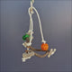 Java Swing and Nibble bird toy with natural wood and chewable pieces