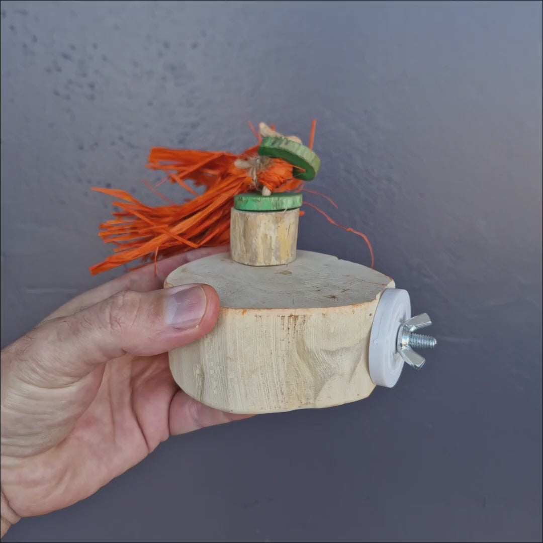 Raffia Platform for parrots made with natural raffia for climbing, perching and shredding