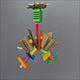 Cardboard Accordion Chewer – layered cardboard chew toy for birds