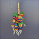 Chewy Block Cluster bird toy with colourful wooden chewing blocks