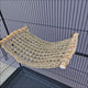 Video showing the Java Trampoline, its java wood frame, woven seagrass platform and wing nut cage fitting
