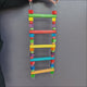 Cheeky Bird Big Ladder showing the full wooden ladder, colourful rungs and clips at each end