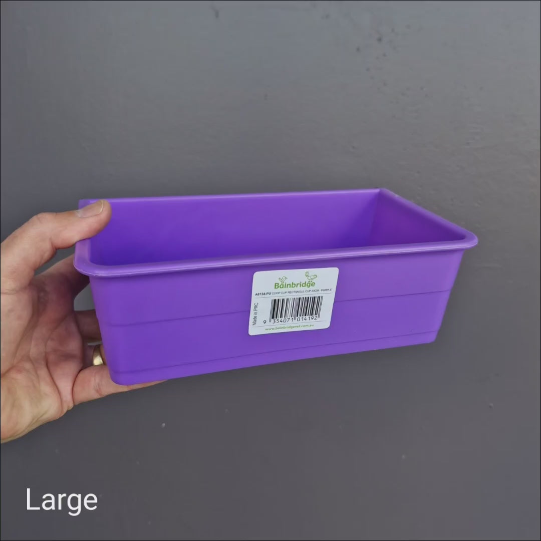 Plastic Rectangle Bird Bowl – plastic bird bowl for birds of all sizes