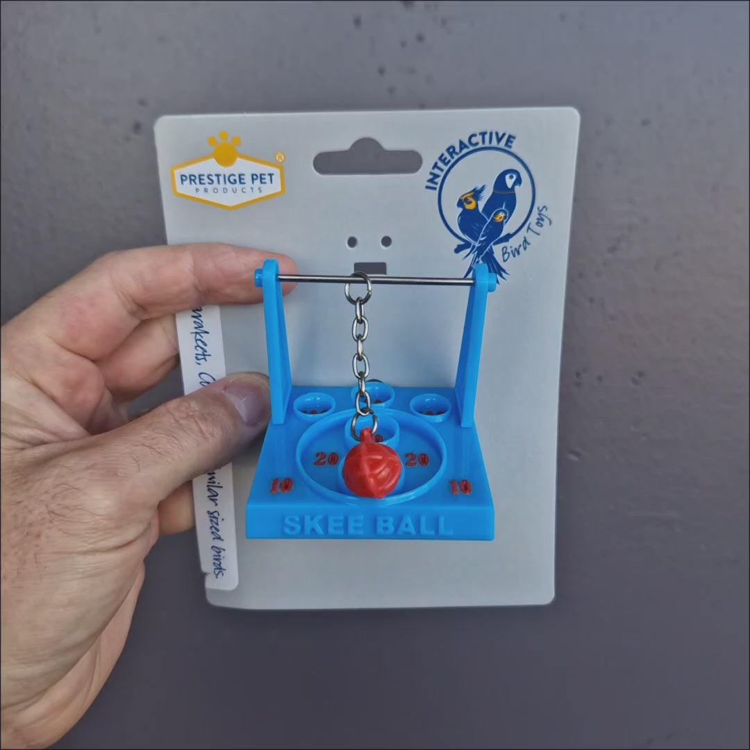 Mini Bird Skeeball interactive foraging toy for pet birds