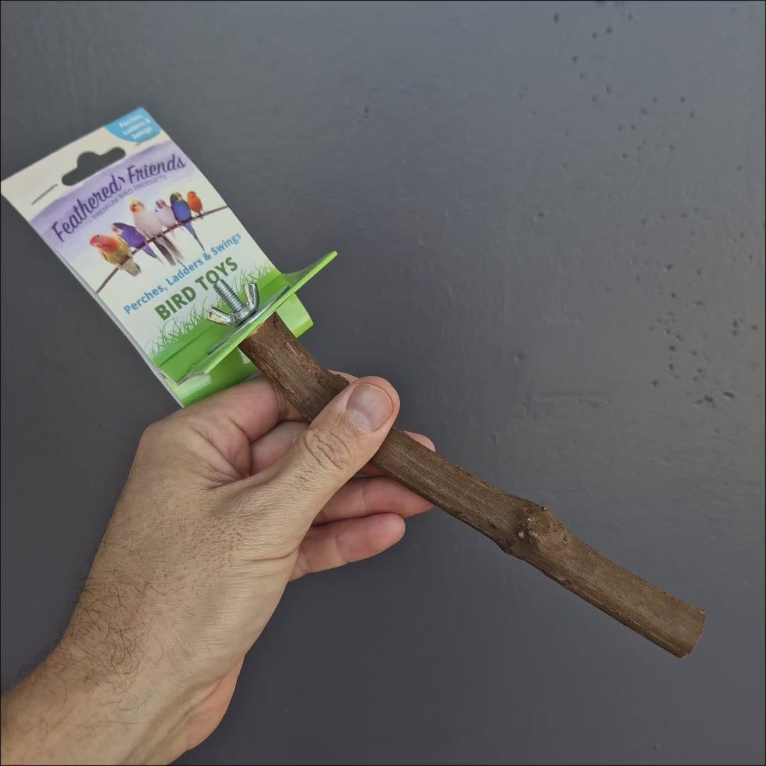 Feathered Friends Grapevine Perch, natural grapevine wood perch for small birds