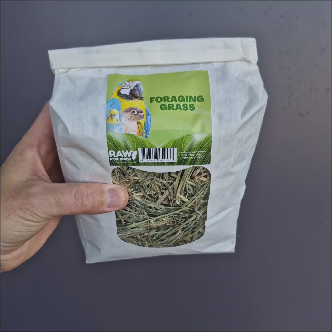 Raw for Birds Foraging Grass for encouraging natural bird foraging