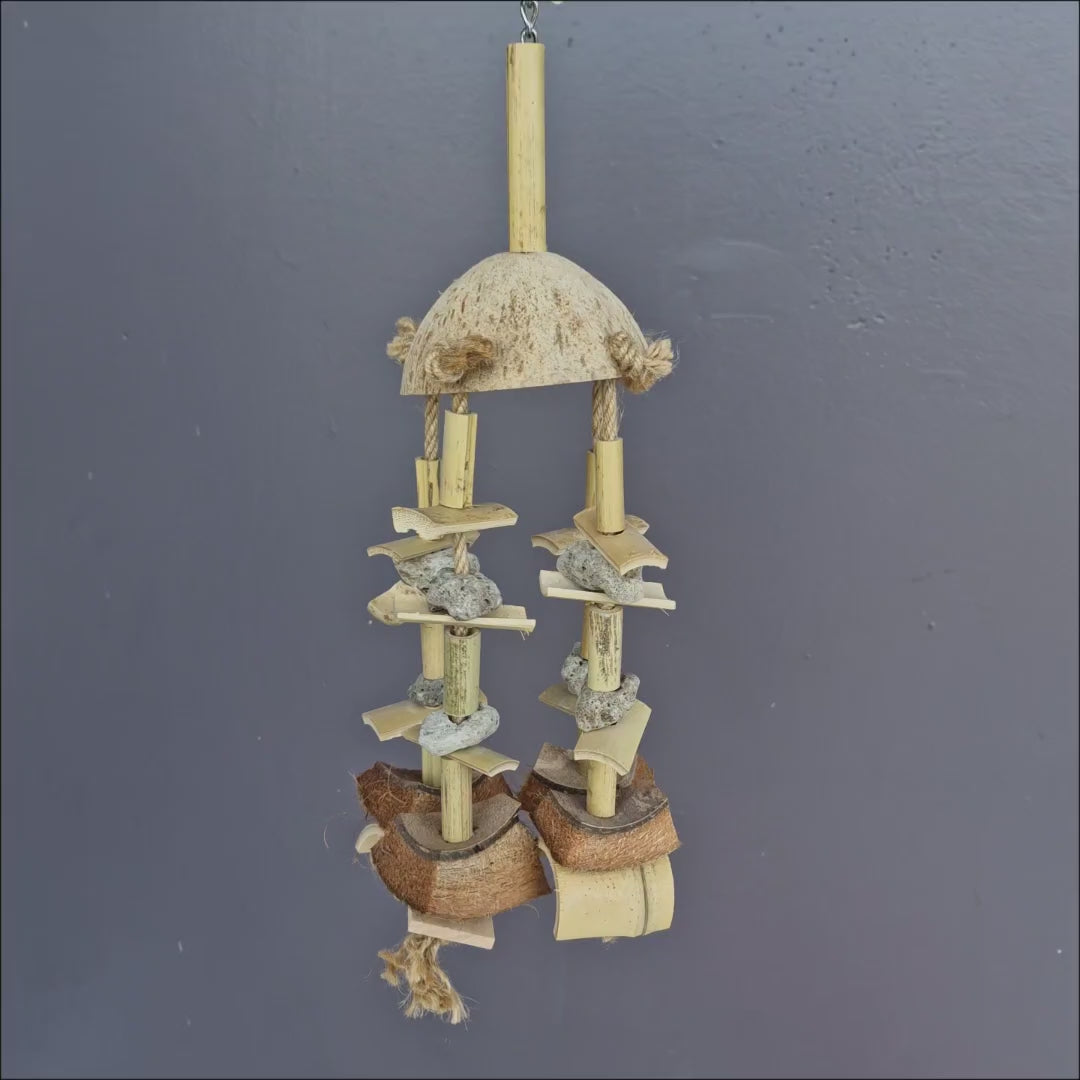 Coconut Pumice Tiki Dangle