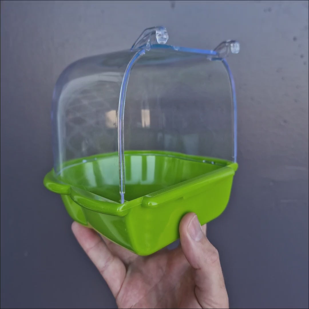 Small Bird Bath – cage mounted bath for budgies, canaries and finches
