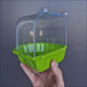 Small Bird Bath – cage mounted bath for budgies, canaries and finches