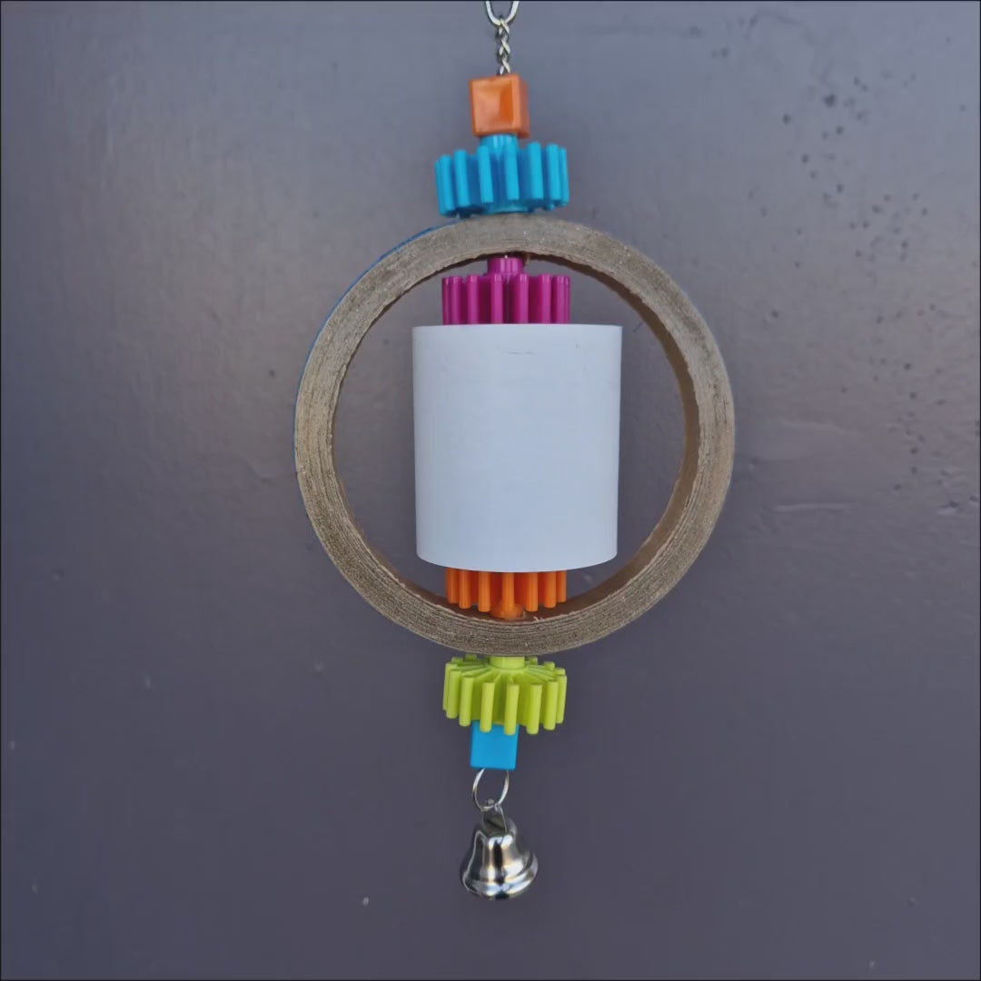 Receipt Shredder Ring – paper shredding and foraging toy for birds