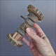 Barbell Gumnut Foot Toy - natural Australian gumnut and native wood foot toy for parrots