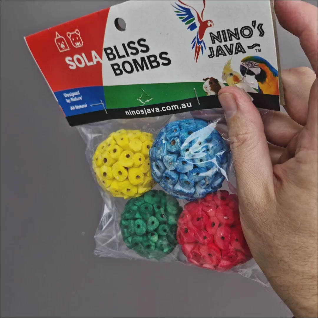 Ninos Rainbow Sola Chew Balls 4pk