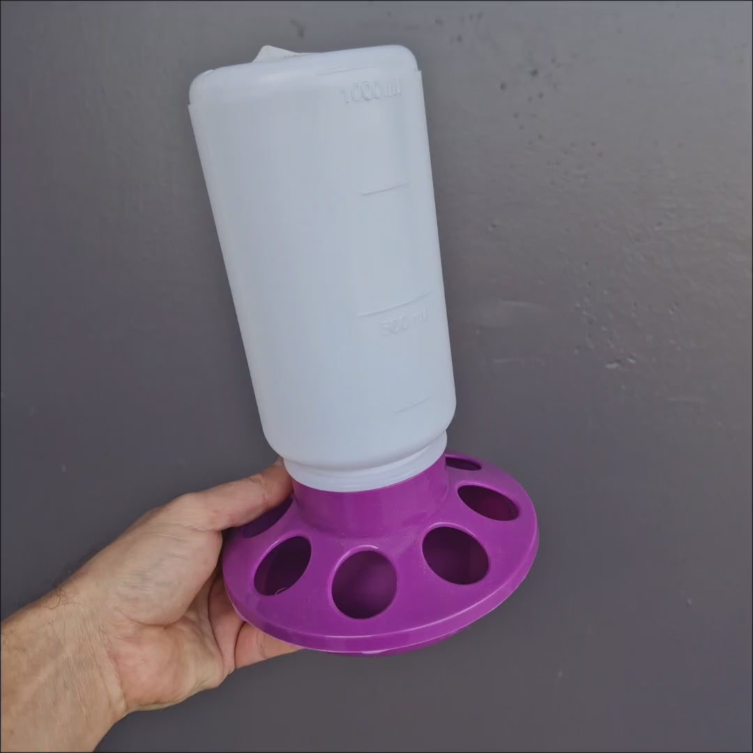 Quail Feeder – UV stable plastic gravity feeder for small birds