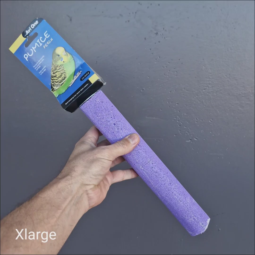 Pumice perch for birds to stand, climb and naturally wear their nails